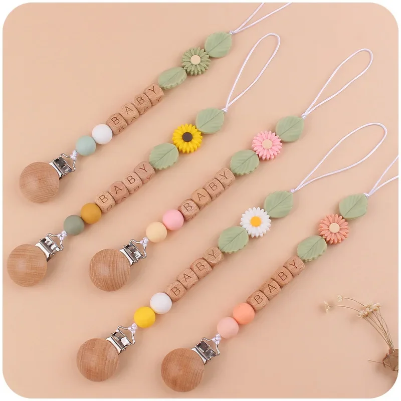 Baby Pacifier Clip - Clips para chupete con nombre personalizado
