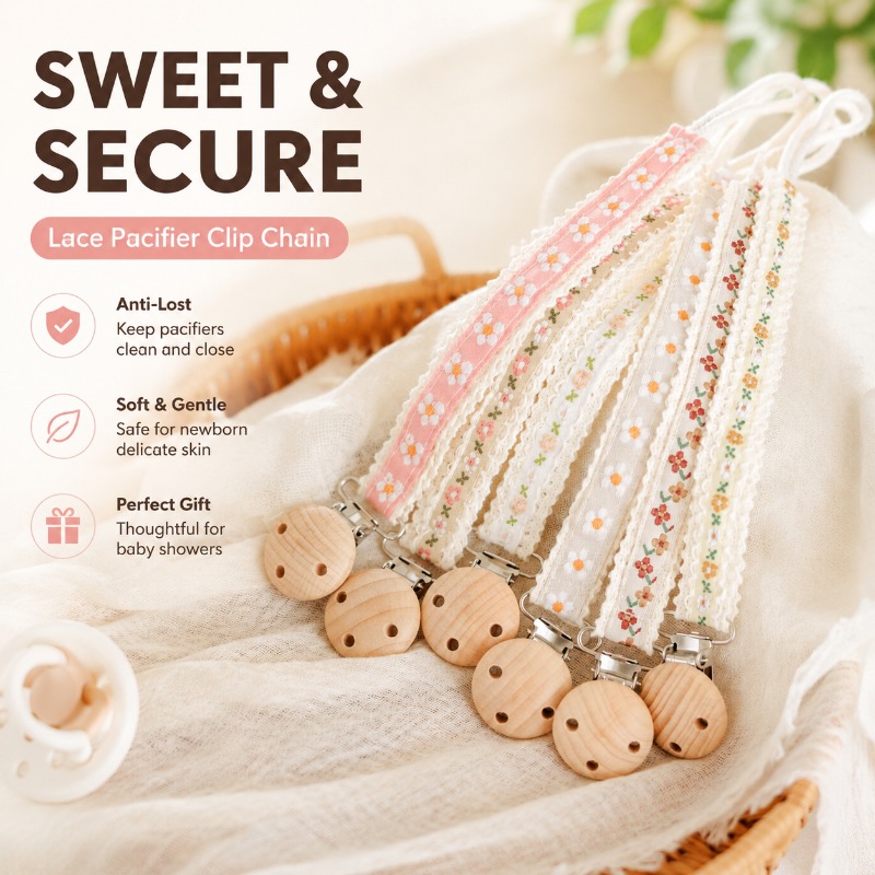 Cadena de Encaje para Chupete, - Baby Products For 1 Year Old reseña y precio